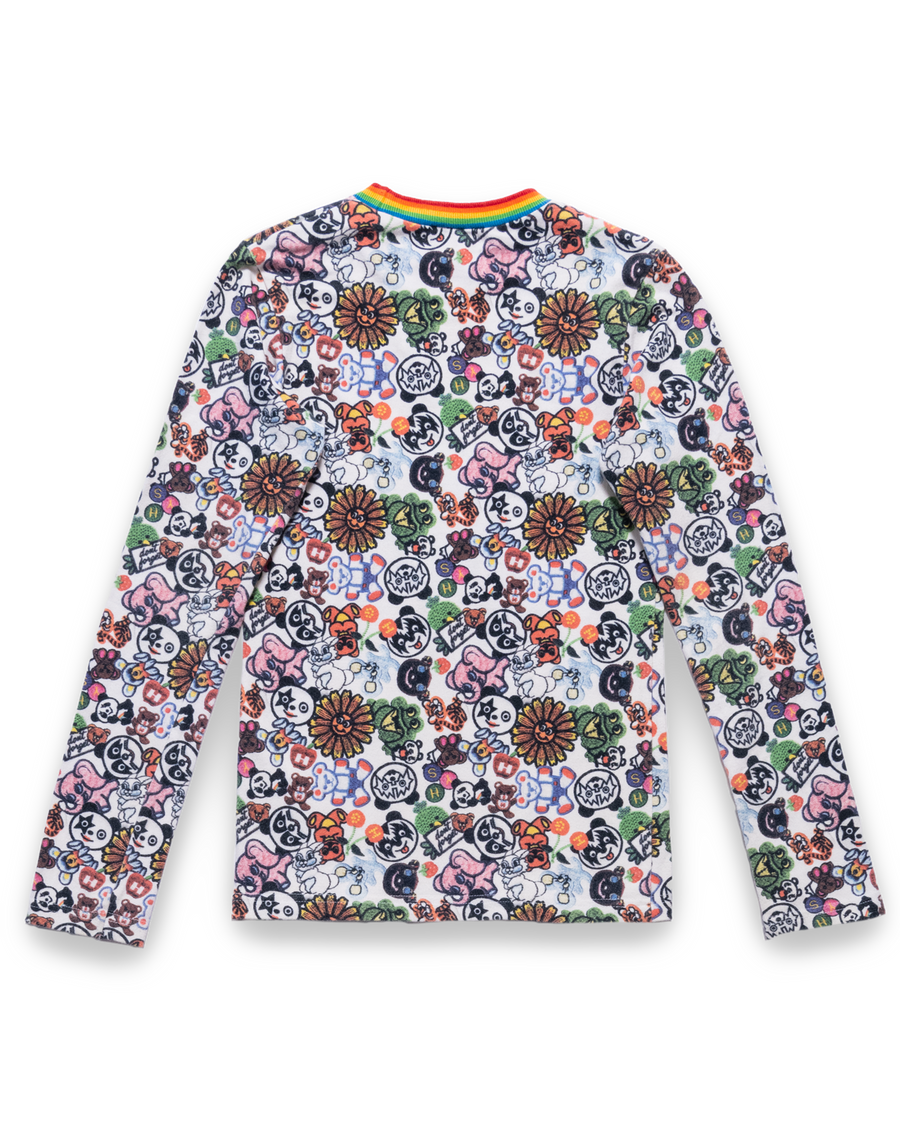 Hysteric Mini long sleeve shirt flowers and friends