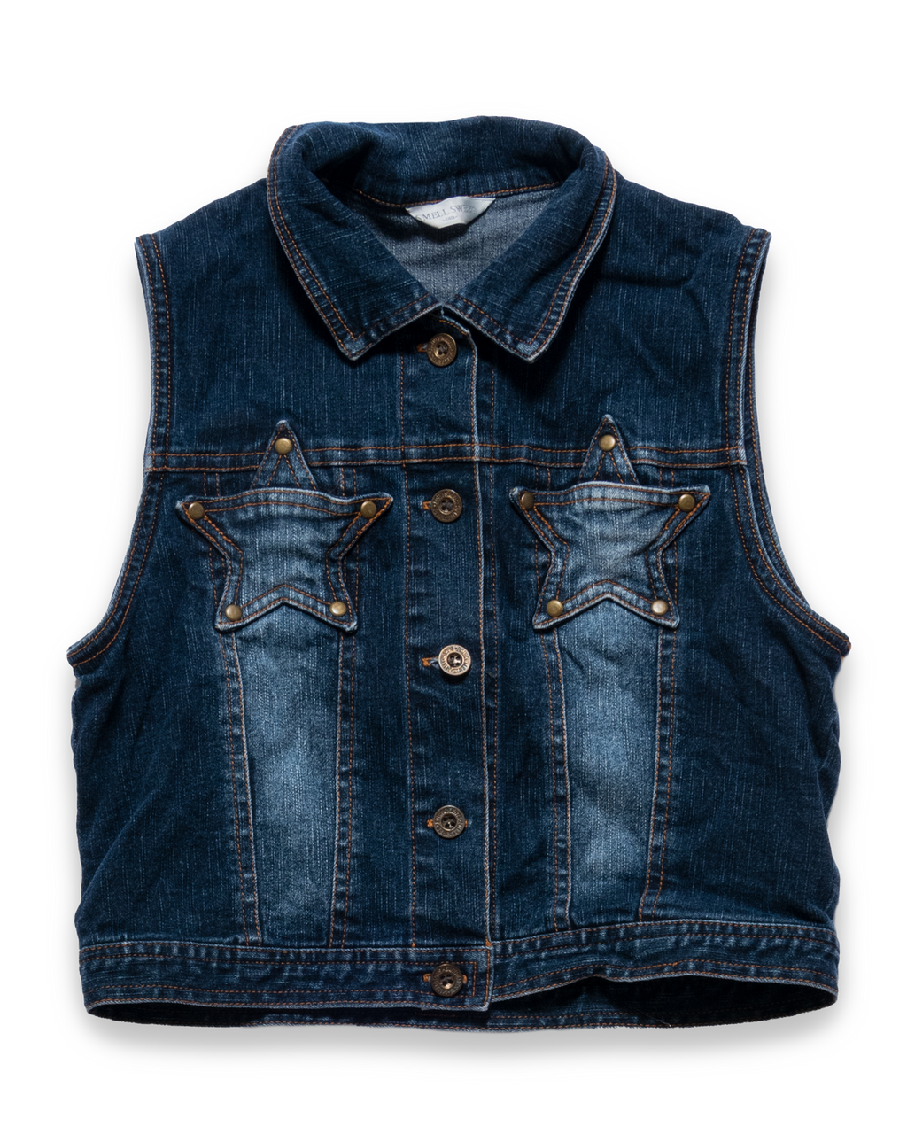 denim vest star pockets