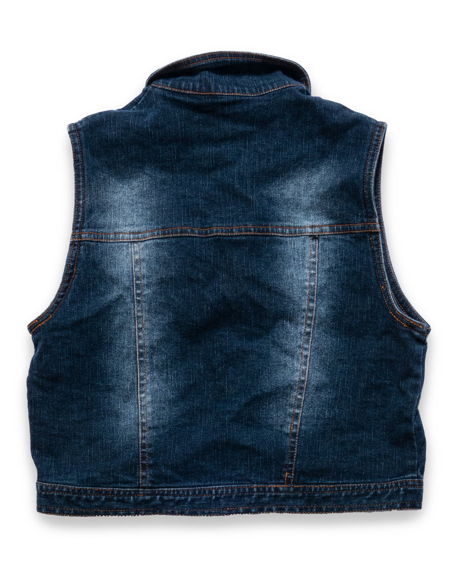 denim vest star pockets