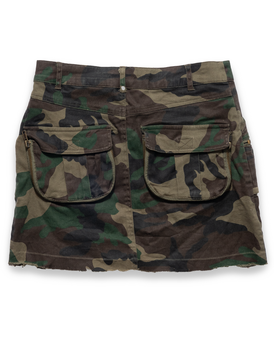 camo mini skirt