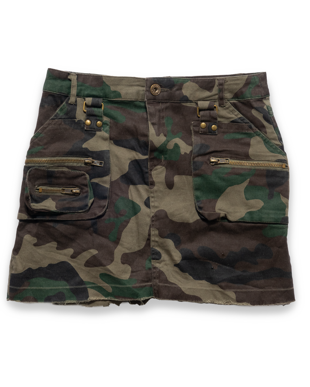 camo mini skirt