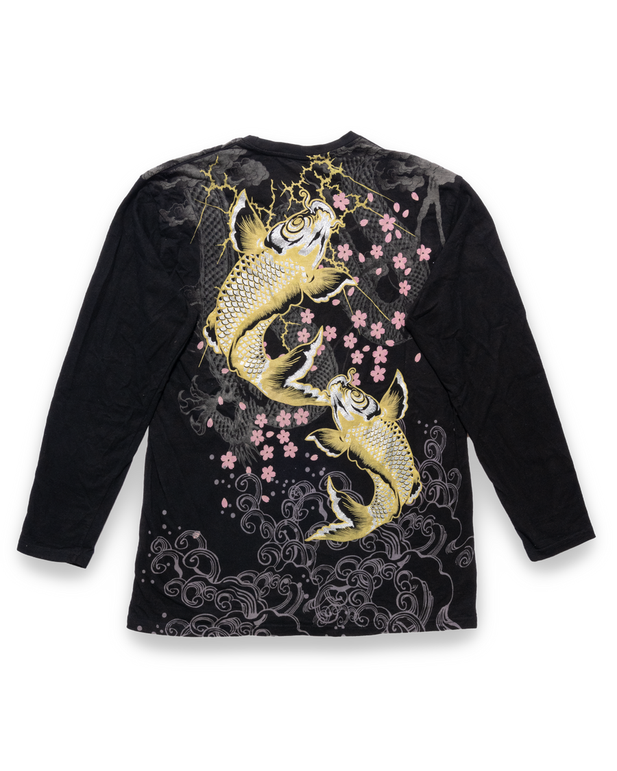 long sleeve shirt Dragon Cherry Blossoms