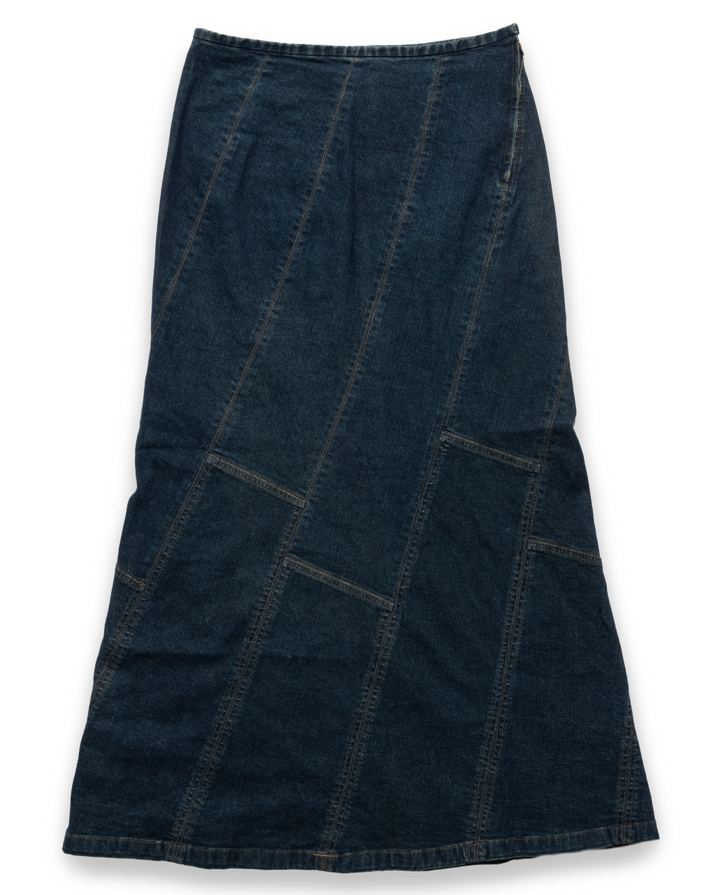 Denim maxi skirt