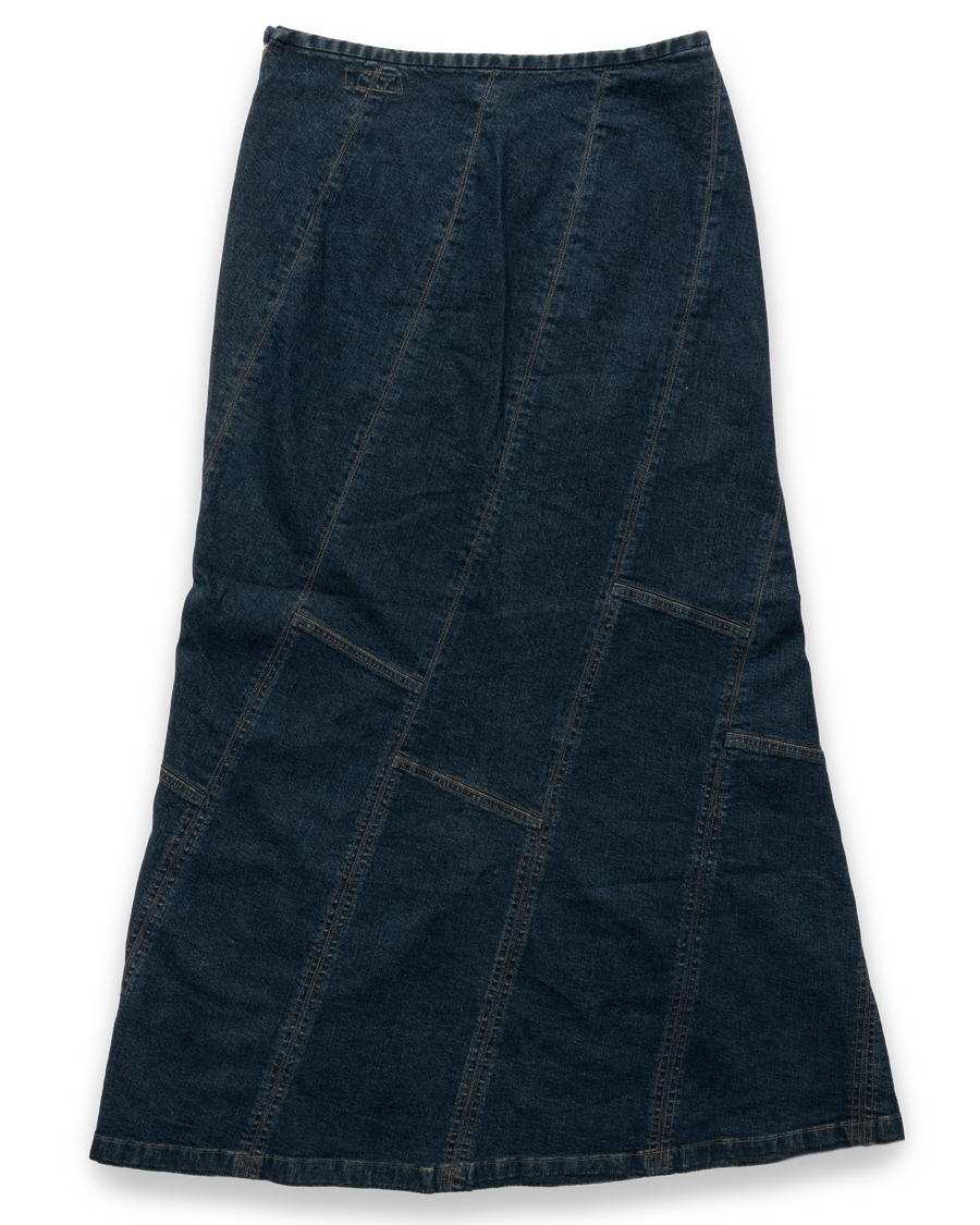 Denim maxi skirt