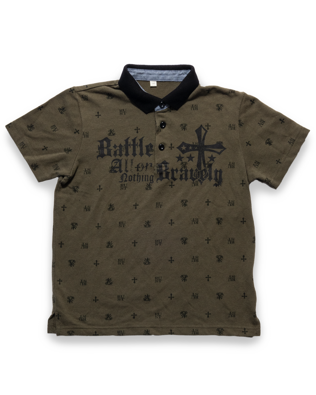 All or Nothing Cross motive shirt green