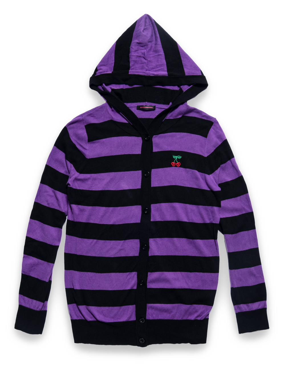Algonquins Purple Striped Cardigan