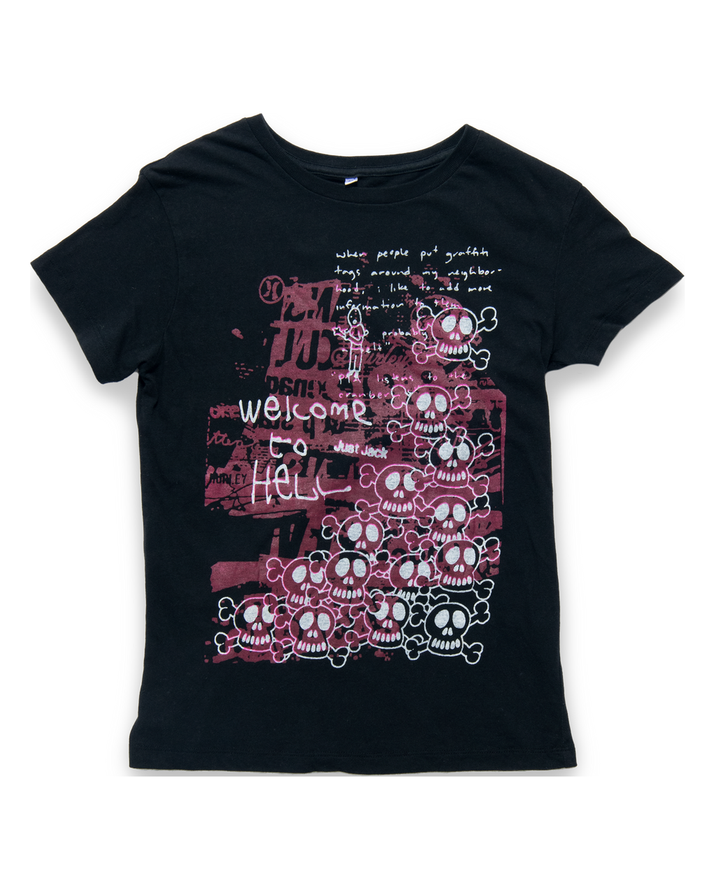 Grunge Skull Design T-Shirt
